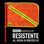 Banderín Vial Impermeable Fluorecente Con Reflejante Marca LICA
