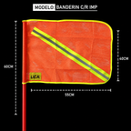 Banderín Vial Impermeable Fluorecente Con Reflejante Marca LICA