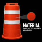Barril Vial Trafitambo Marca Lica Con 2 Reflejantes