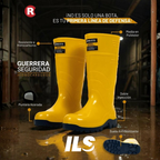Botas De Seguridad Guerrera Hidrocarburos Amarillo Azul Con RH Con Puntera De Acero Marca Robusta
