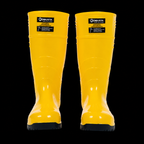 Botas De Seguridad Guerrera Hidrocarburos Amarillo Azul Con RH Con Puntera De Acero Marca Robusta