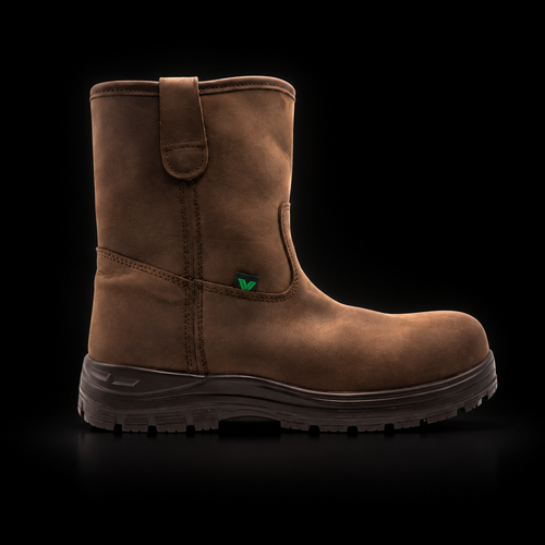 Bota Para Soldador Wellington Dieléctrica Marca VANVIEN con puntera de policarbonato color chocolate