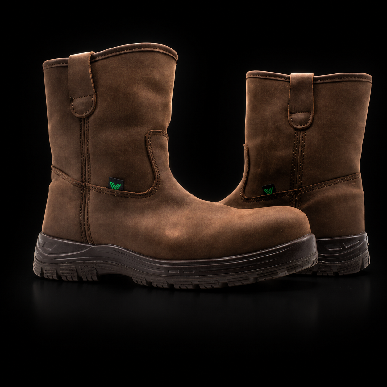 Bota Para Soldador Wellington Dieléctrica Marca VANVIEN con puntera de policarbonato color chocolate