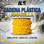Cadena Plástica Amarilla de 50MTS Modelo CPL-50 Marca LICA