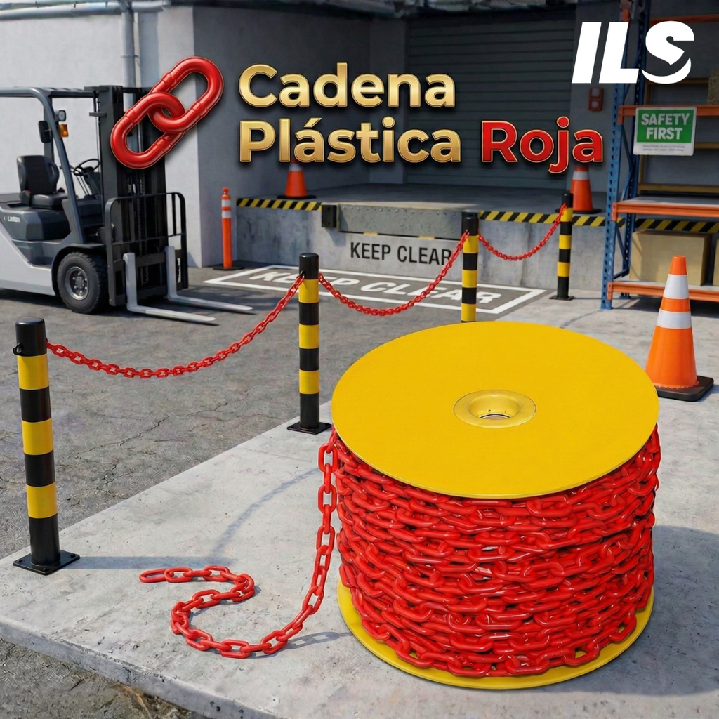 Cadena Plástica Roja de 50MTS Modelo CPL-50R Marca LICA