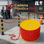 Cadena Plástica Roja de 50MTS Modelo CPL-50R Marca LICA