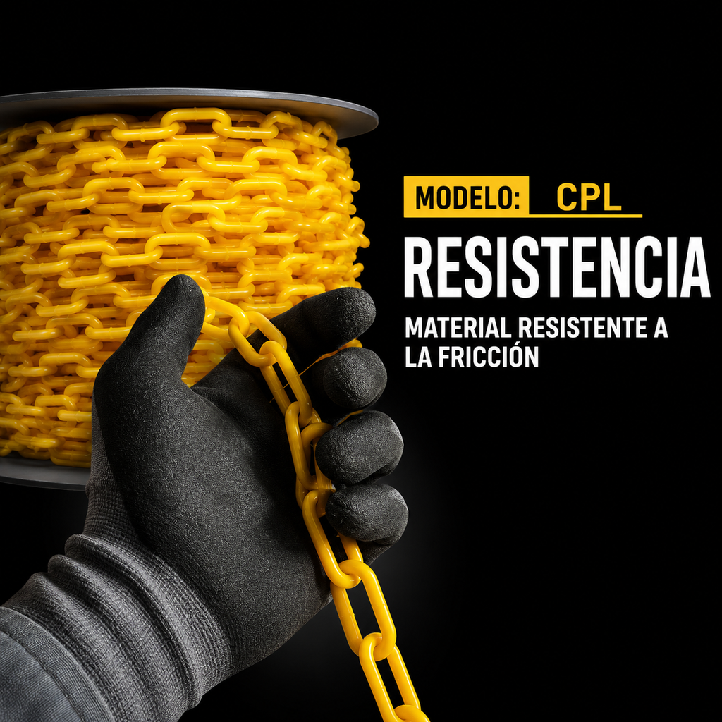 Cadena Plástica Amarilla de 50MTS Modelo CPL-50 Marca LICA