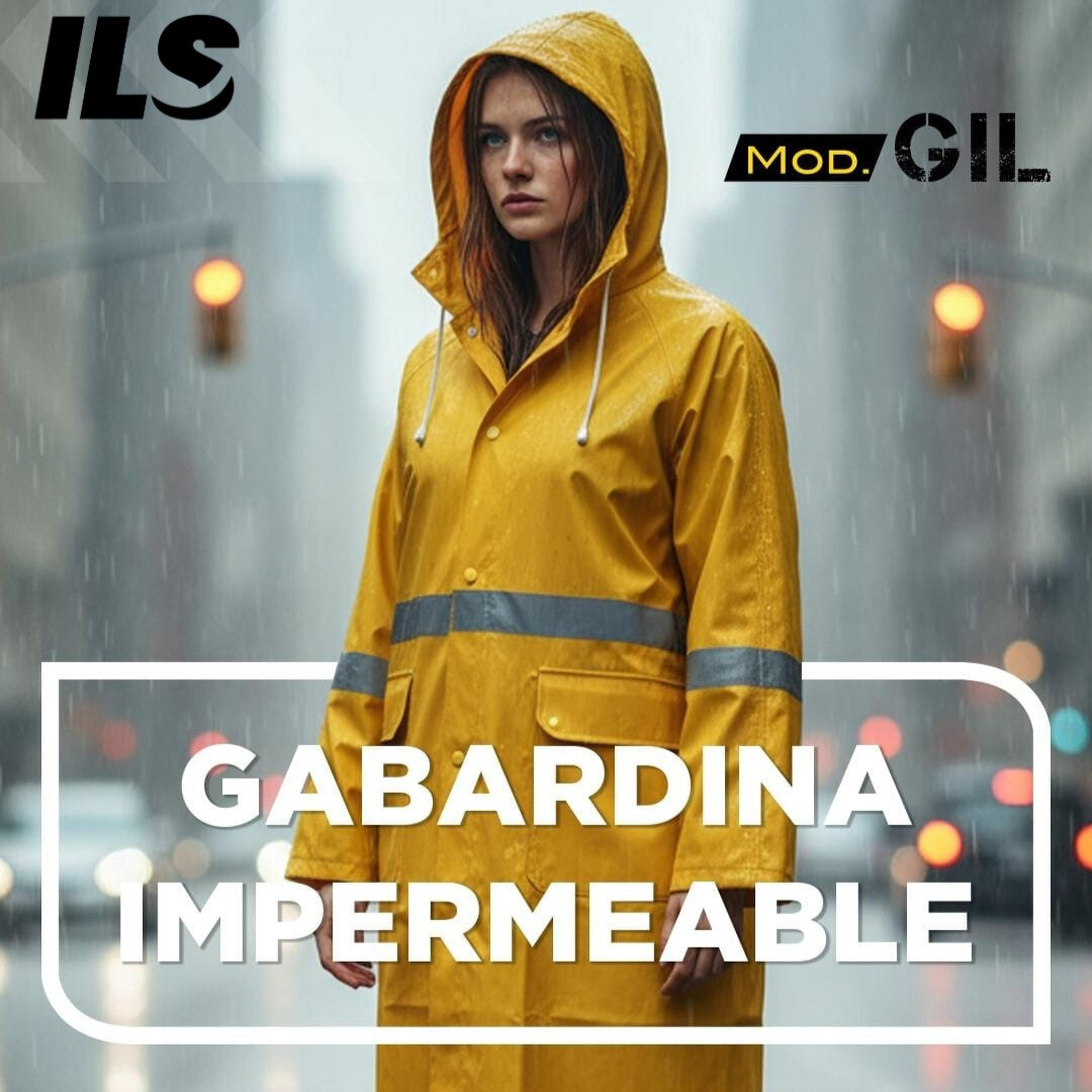 Capa Tipo Gabardina Con Reflectivo Marca LICA