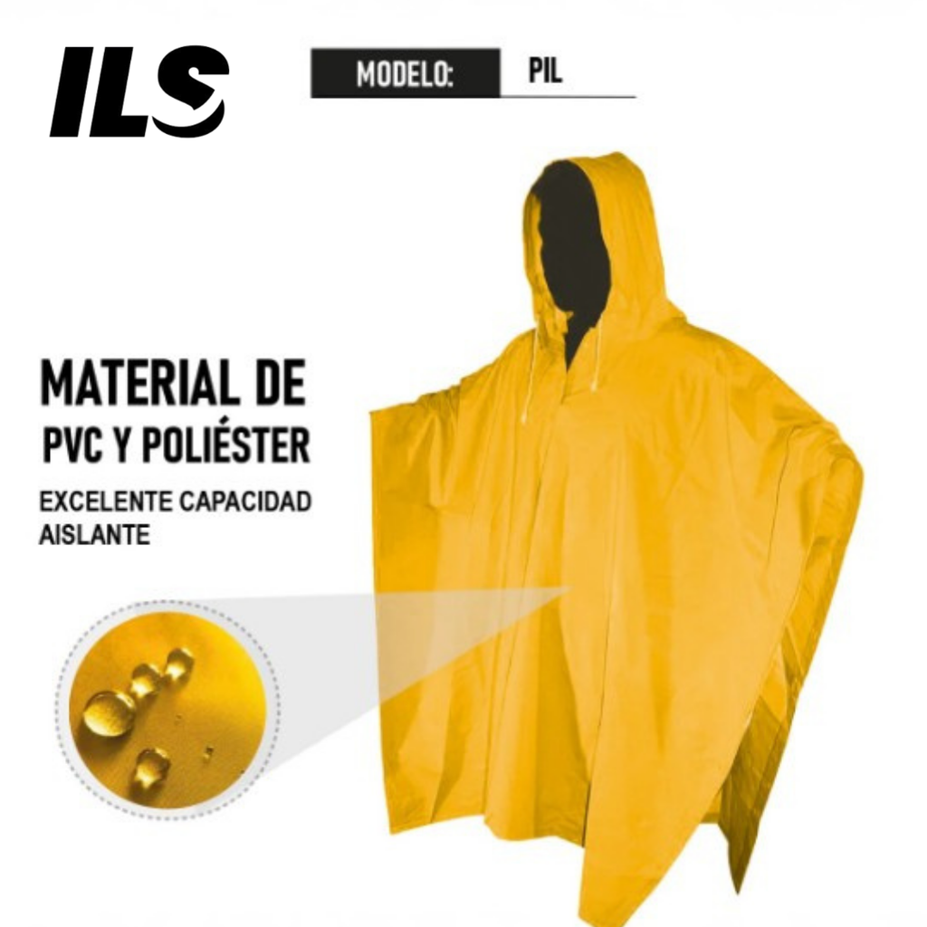 Capa Tipo Poncho Impermeable LICA Amarillo