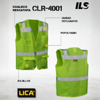 Chaleco Rescatista Amarillo Modelo CLR-4001 Marca LICA