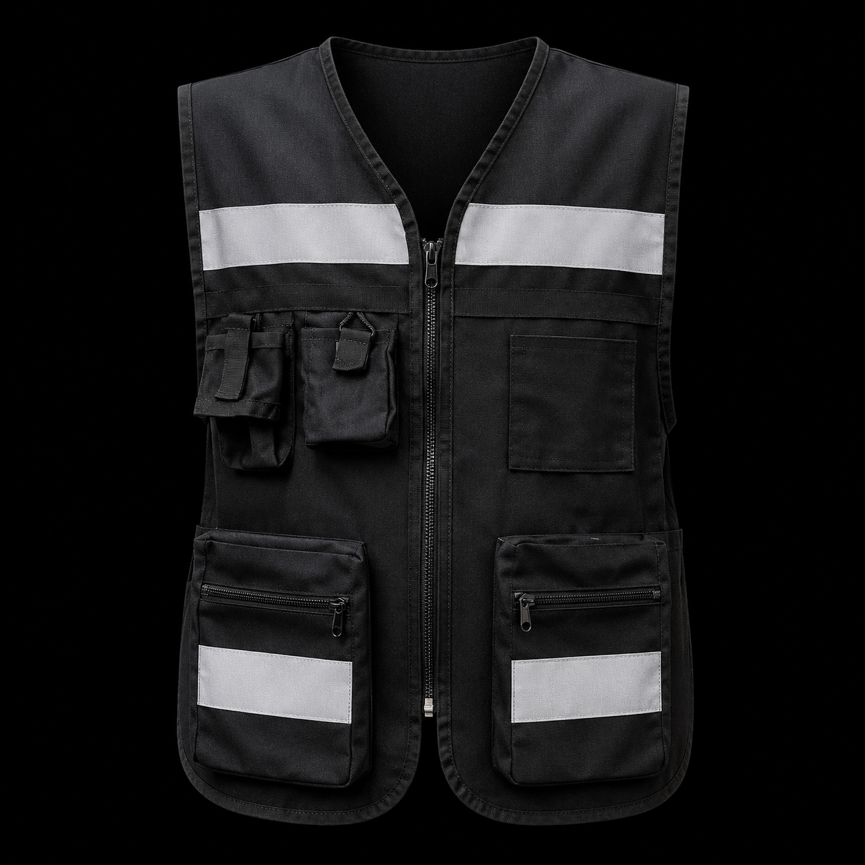 Chaleco Tipo Brigadista 100% Algodon Color Negro
