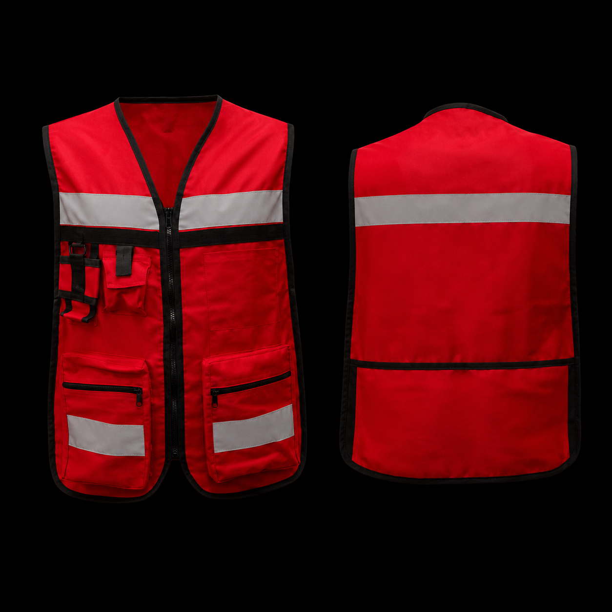 Chaleco Tipo Brigadista 100% Algodón Color Rojo