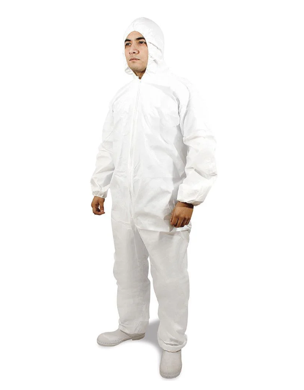 Traje Desechable De Protección Con Capucha Blanco Marca LICA