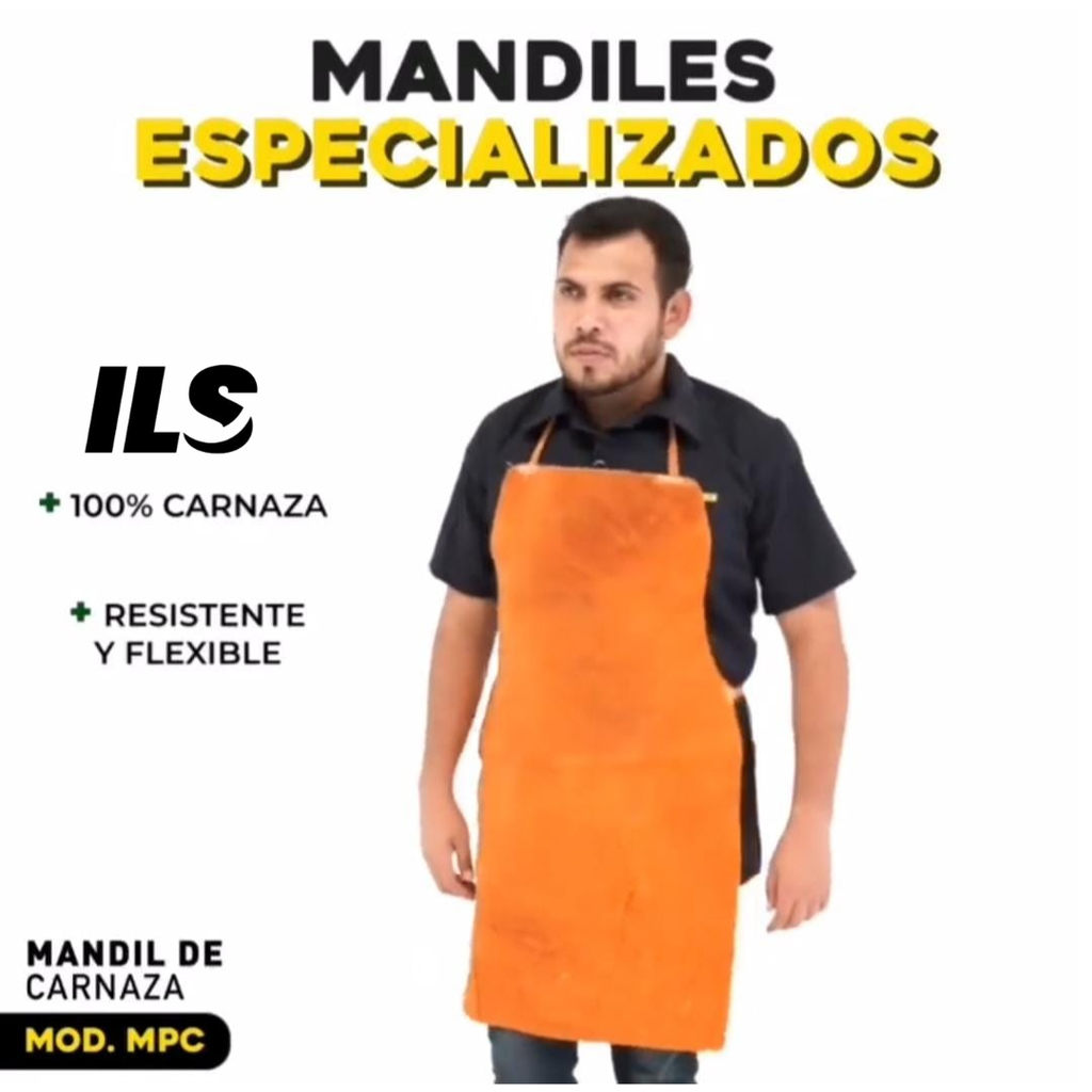 Delantal De Cuero Carnaza Corto Para Soldar Modelo MPC Marca LICA