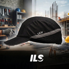 Gorra Semiseguridad LICA Color Negro Con Linterna