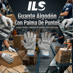 Guante Algodón Con Palma De Puntos Negros De PVC Modelo GLPVC9 Marca LICA
