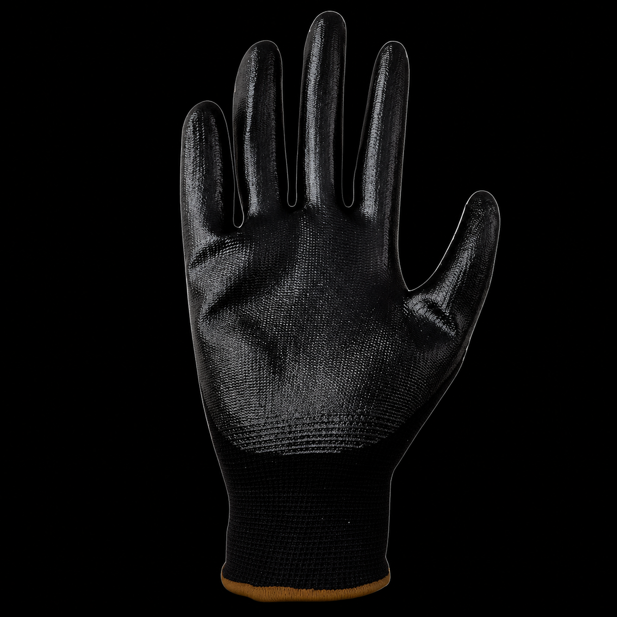 Guantes de Nailon Revestido Con Nitrilo Color Negro Marca LICA Uso General EN388