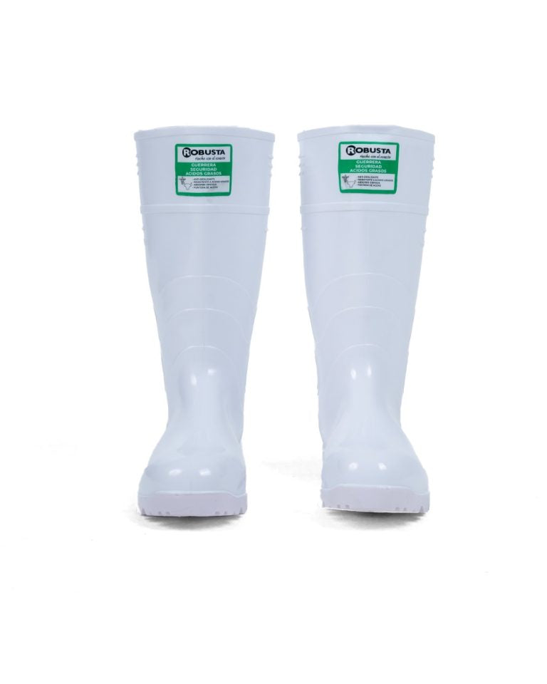 Bota De PVC Guerrera Acidos Grasos Con Puntera De Metal Marca Robusta