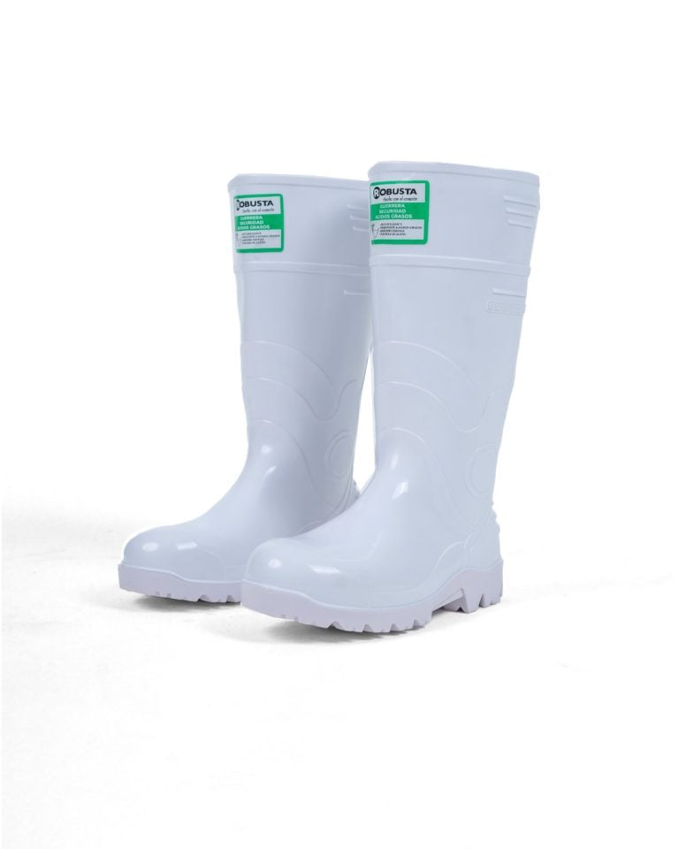 Bota De PVC Guerrera Acidos Grasos Con Puntera De Metal Marca Robusta