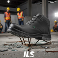 Zapatos De Seguridad Intrepid Negro Dieléctrico Con Puntera De Policarbonato y Plantilla Anti Perforante Marca VANVIEN