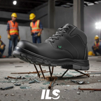 Zapatos De Seguridad Intrepid Negro Dieléctrico Con Puntera De Policarbonato y Plantilla Anti Perforante Marca VANVIEN