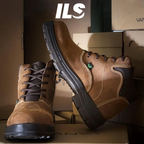 Zapatos De Seguridad Intrepid Café Con Puntera De Composite Dieléctrico Marca VANVIEN