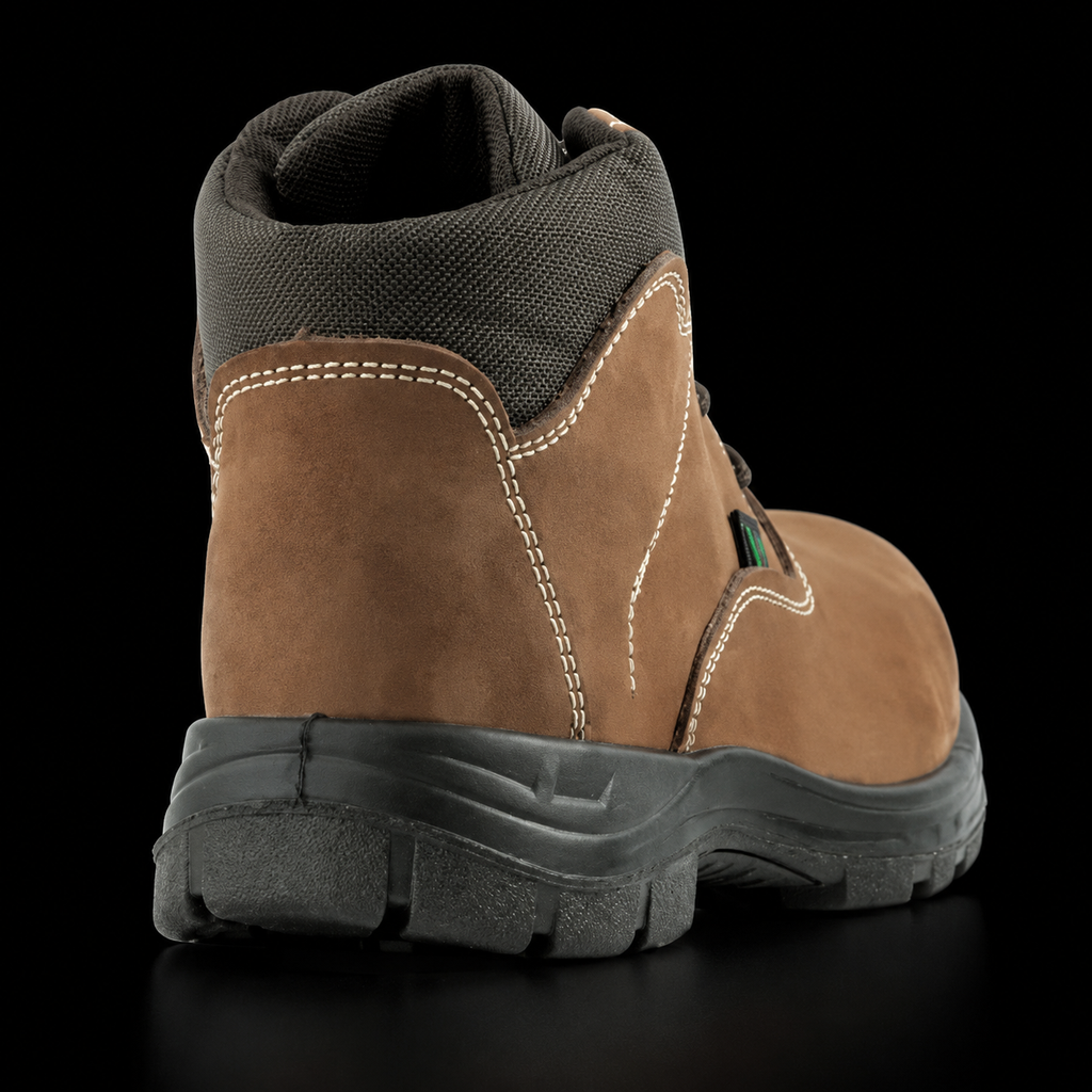Zapatos De Seguridad Intrepid Café Con Puntera De Composite Dieléctrico Marca VANVIEN