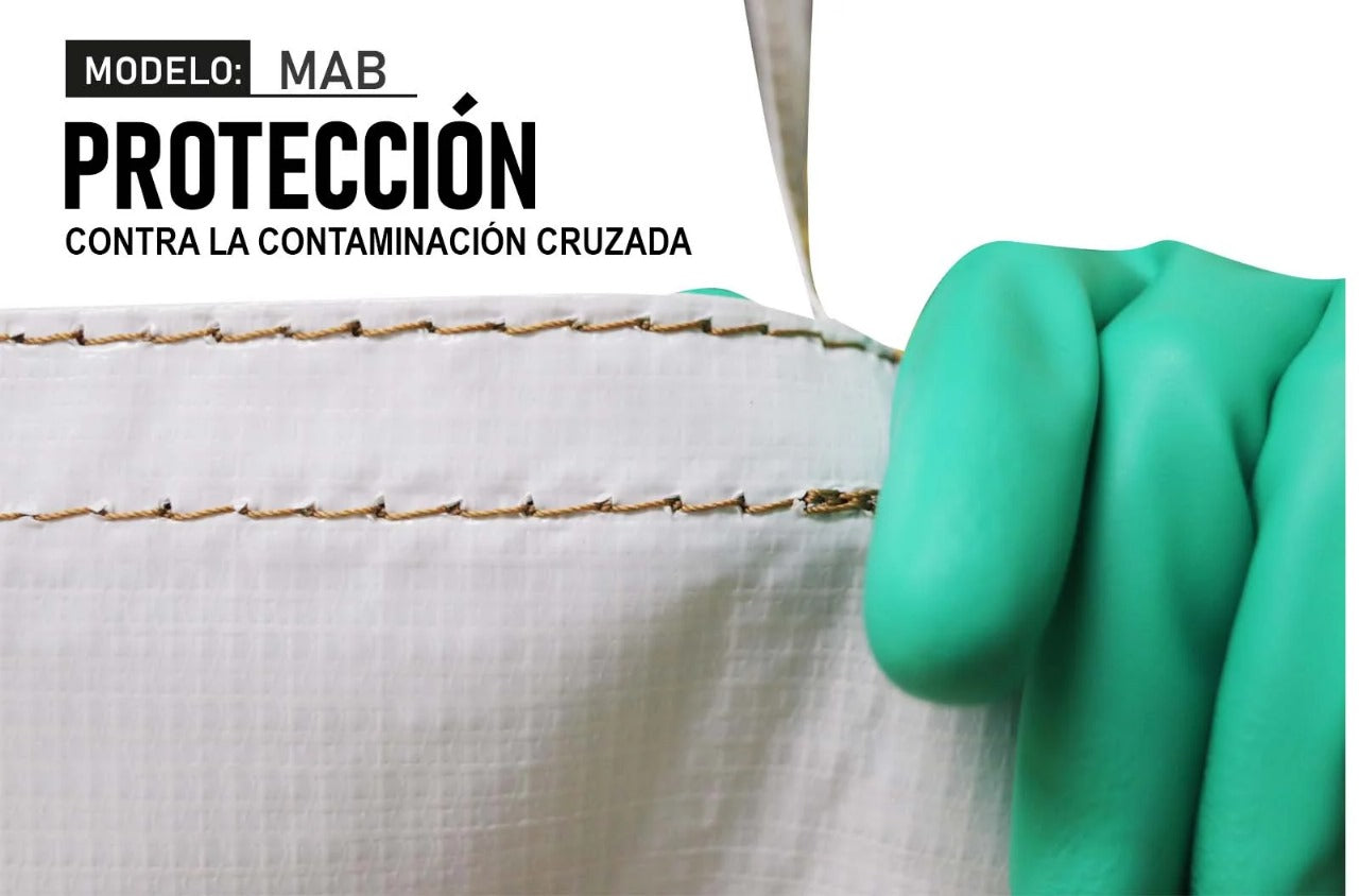 Delantal De Nailon Contra Ácidos Color Blanco Modelo MAB Marca LICA