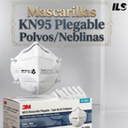 Mascarillas KN95 Plegable Polvos/Neblinas Marca 3M (Caja 50 Unds)
