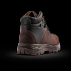 Zapatos De Seguridad Omega Chocolate De Cuero Con Puntera De Composite