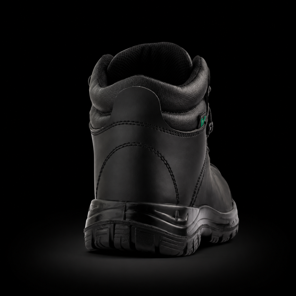 Zapatos de seguridad Omega Negro de cuero con Puntera de Komposite