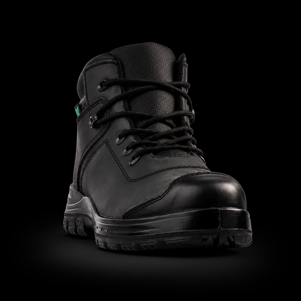 Zapatos de seguridad Omega Negro de cuero con Puntera de Komposite