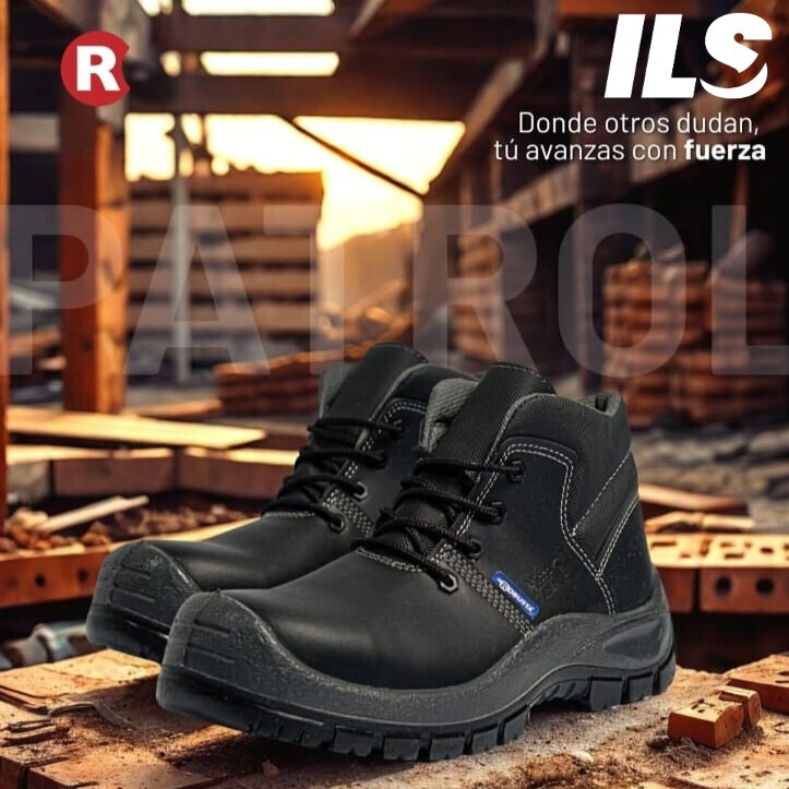 Zapatos De Seguridad Dieléctricos Marca Robusta Modelo Patrol Color Negro De Micropiel Y Puntera De Composite