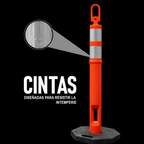 Poste Delimitador Con Reflejantes Marca LICA Incluye Base