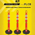 Poste Delimitador Con Reflejantes Marca LICA Incluye Base