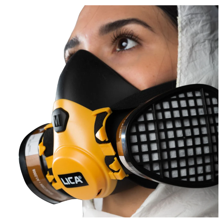 Respirador Media Cara Para 2 Cartuchos (Compatibles CHF03,6003,6006 No Incluidos)