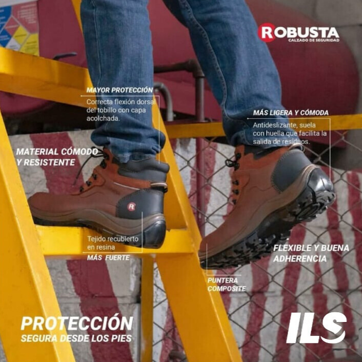 Zapatos De Seguridad Solver Pro Chocolate Marca Robusta
