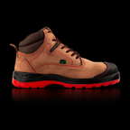 Zapatos De Seguridad Blu Café Suela Roja Con Puntera De Composite Dieléctrico Marca VANVIEN