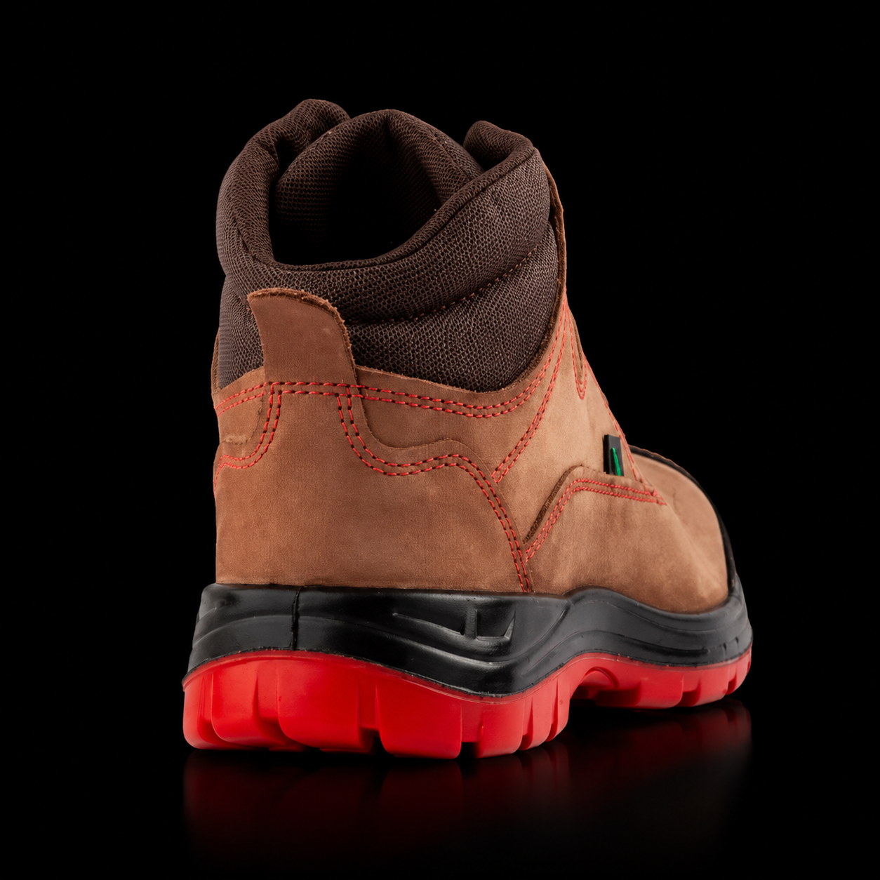 Zapatos De Seguridad Blu Café Suela Roja Con Puntera De Composite Dieléctrico Marca VANVIEN