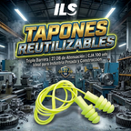Tapones Reutilizables Triple Barrera 27 DB (CJA 100 uds)