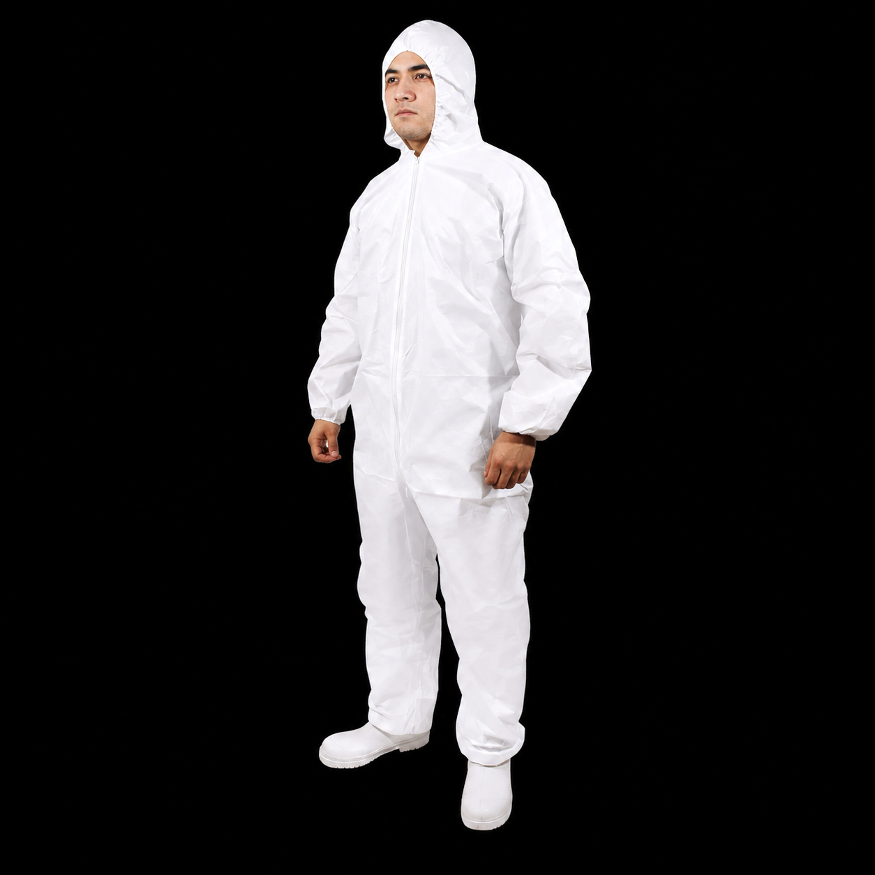 Traje Desechable De Protección Con Capucha Blanco Marca LICA
