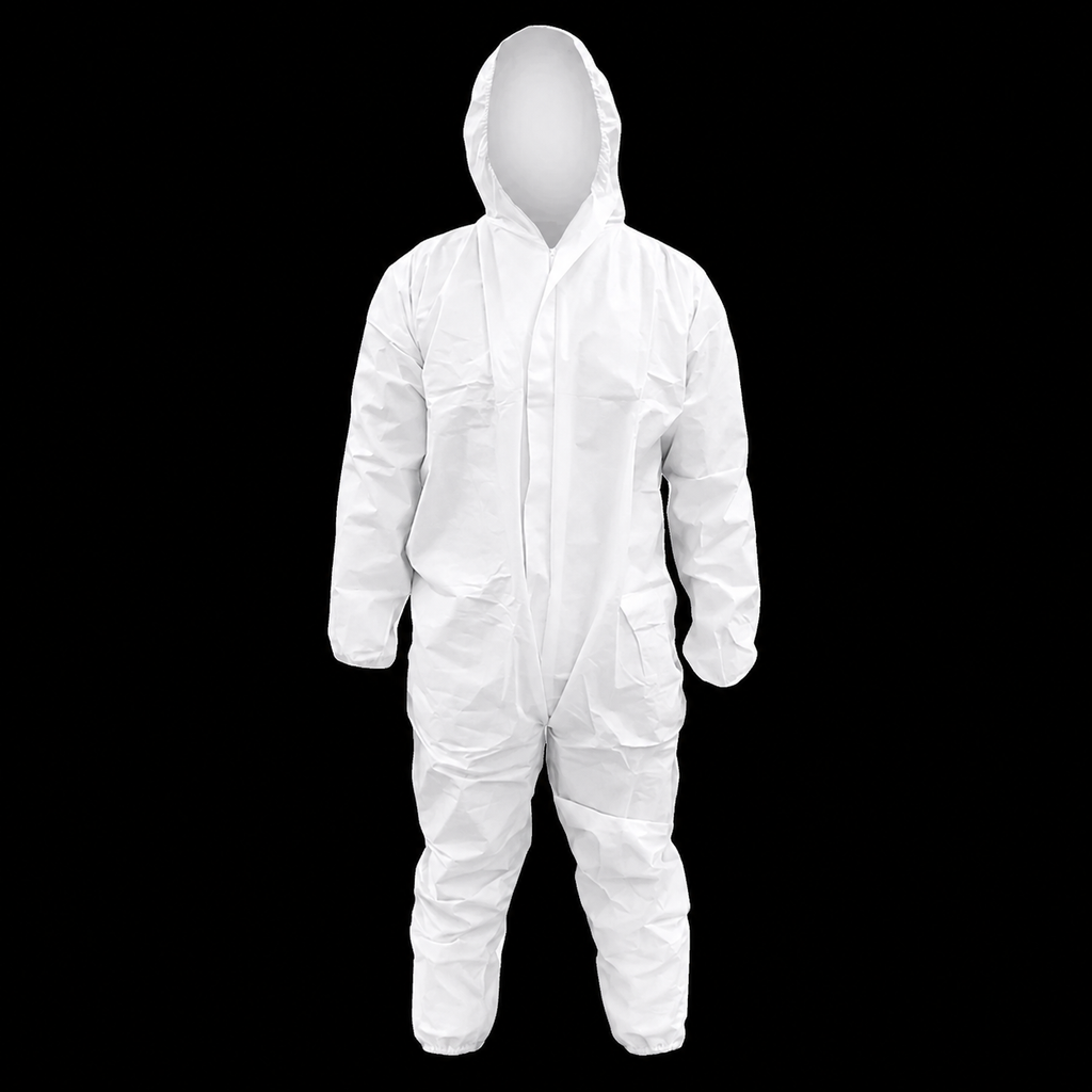 Traje Desechable De Protección Con Capucha Blanco Marca LICA