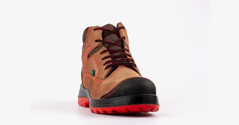 Zapatos De Seguridad Blu Café Suela Roja Con Puntera De Composite Dieléctrico Marca VANVIEN