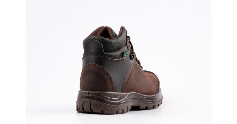 Zapatos De Seguridad Omega Chocolate De Cuero Con Puntera De Composite