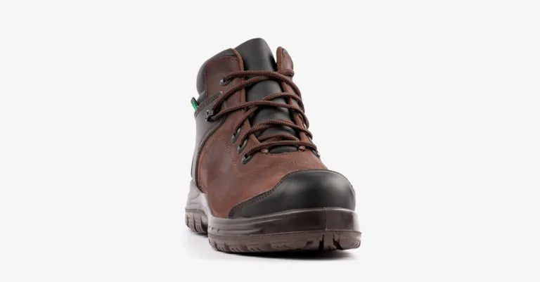 Zapatos De Seguridad Omega Chocolate De Cuero Con Puntera De Composite
