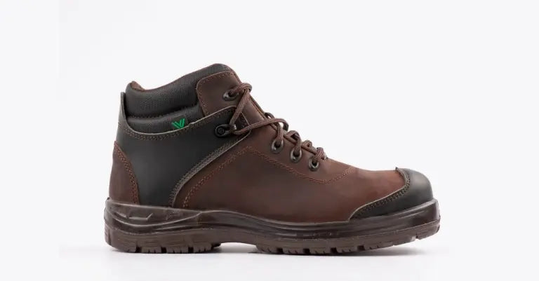 Zapatos De Seguridad Omega Chocolate De Cuero Con Puntera De Composite
