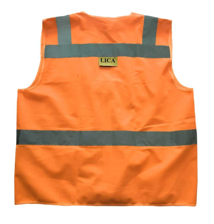 Chaleco Rescatista Anaranjado Modelo CLR-4001 Marca LICA