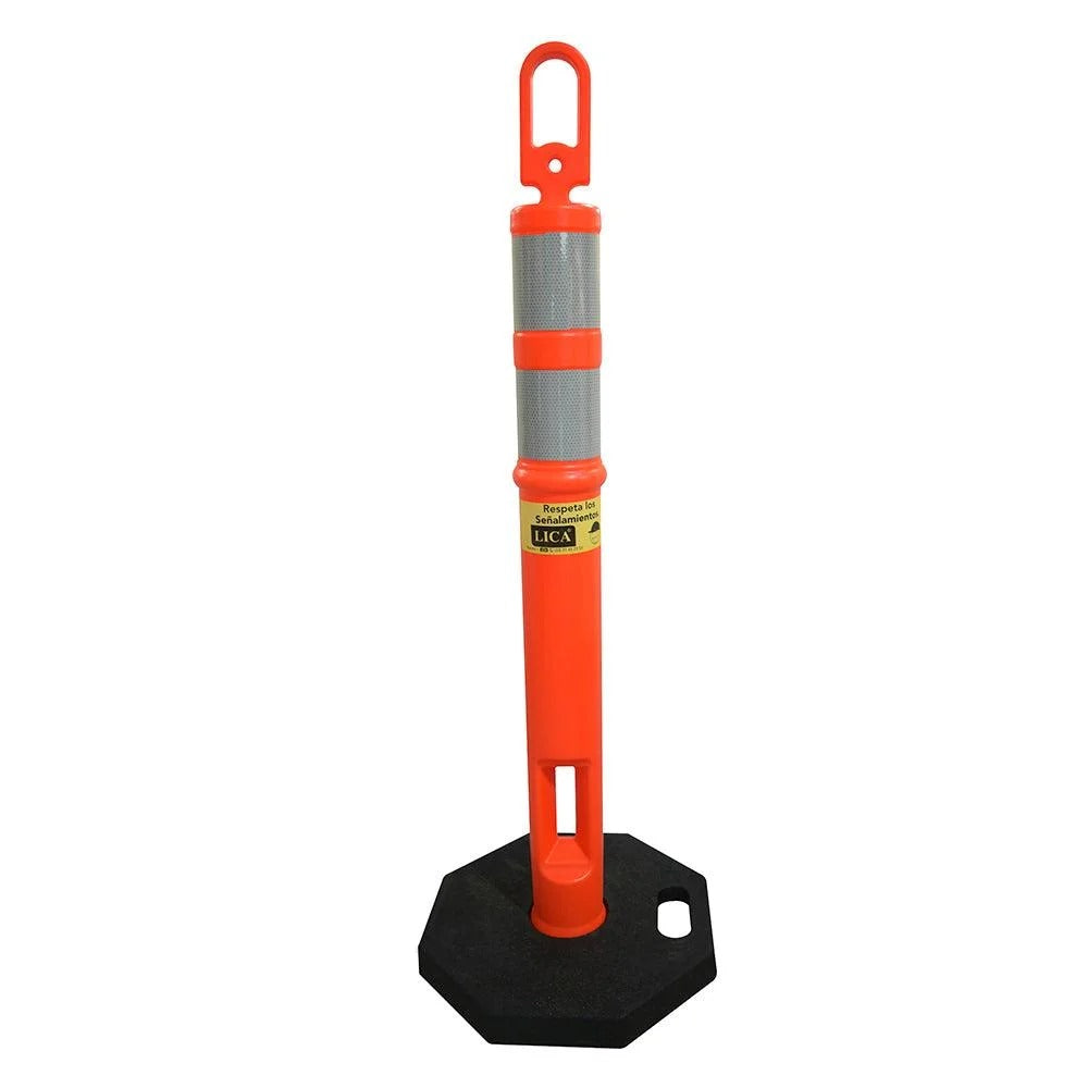 Poste Delimitador Con Reflejantes Marca LICA Incluye Base