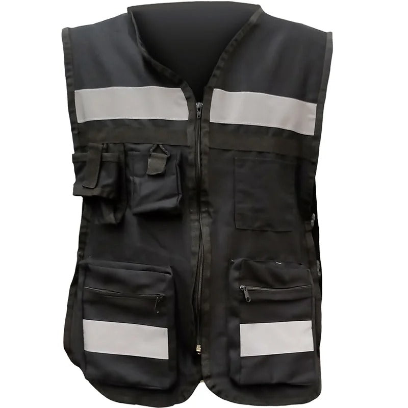 Chaleco Tipo Brigadista 100% Algodon Color Negro